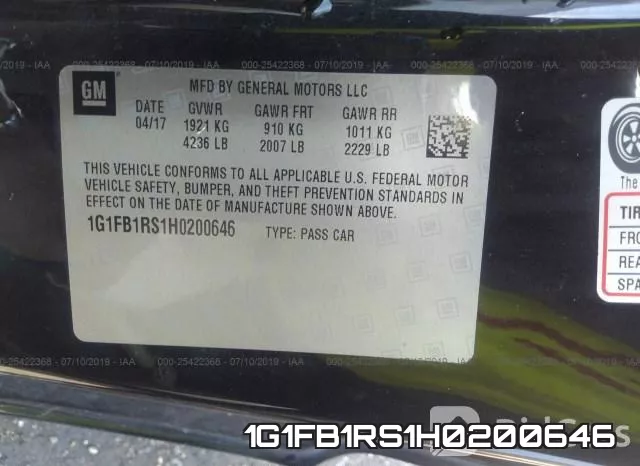 1G1FB1RS1H0200646 фото 9