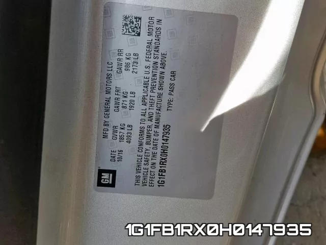 1G1FB1RX0H0147935 фото 2