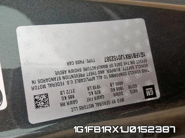 1G1FB1RX1J0152387 фото 2