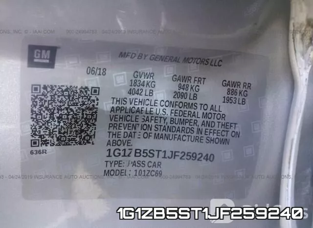 1G1ZB5ST1JF259240 фото 10