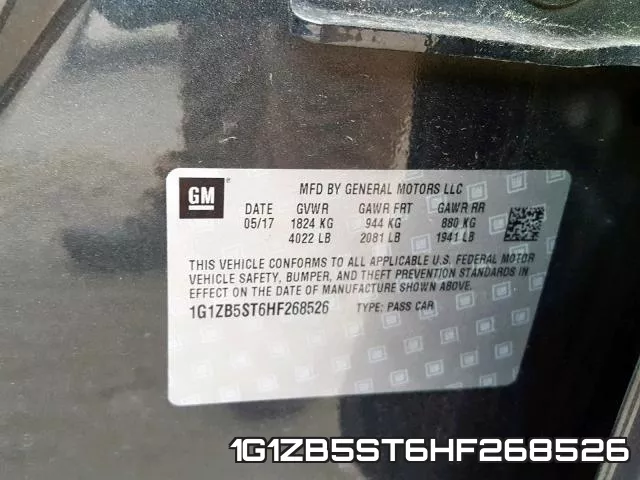 1G1ZB5ST6HF268526 фото 2