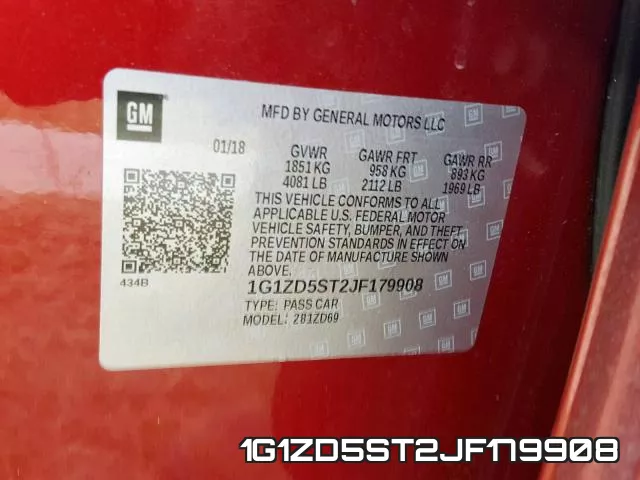 1G1ZD5ST2JF179908 фото 2