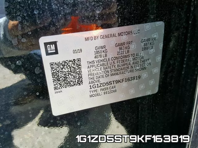 1G1ZD5ST9KF163819 фото 2