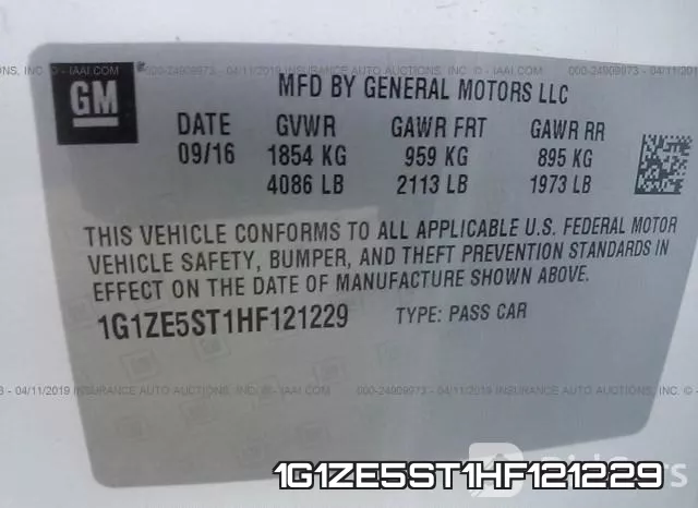 1G1ZE5ST1HF121229 фото 10