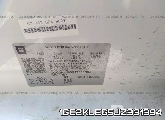 1GC2KUEG5JZ331394 фото 10