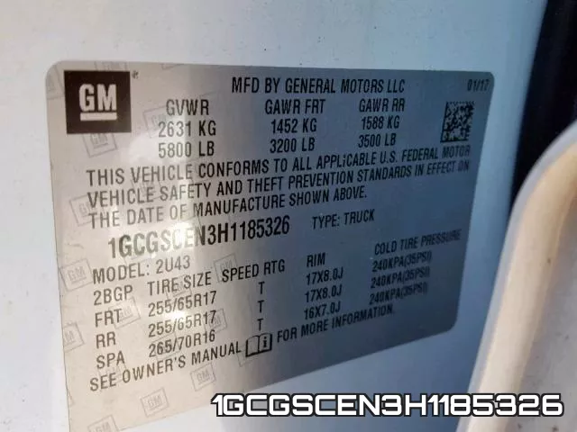1GCGSCEN3H1185326 фото 2