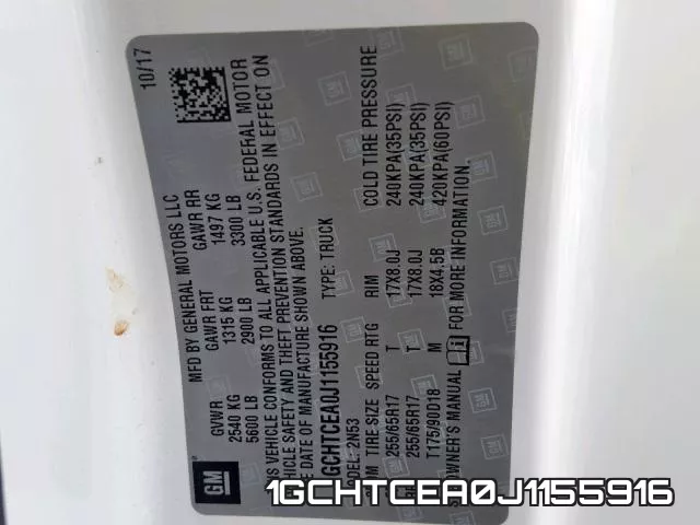 1GCHTCEA0J1155916 фото 2