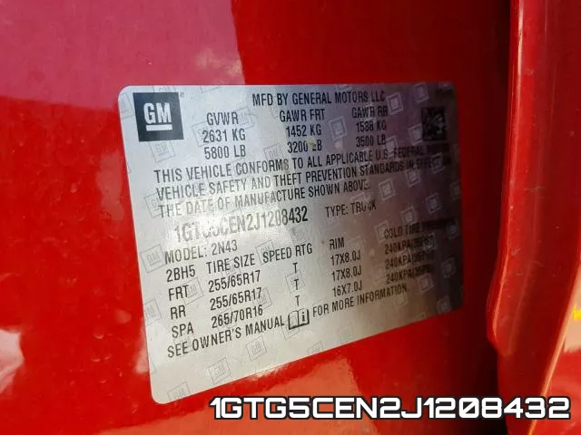 1GTG5CEN2J1208432 фото 2