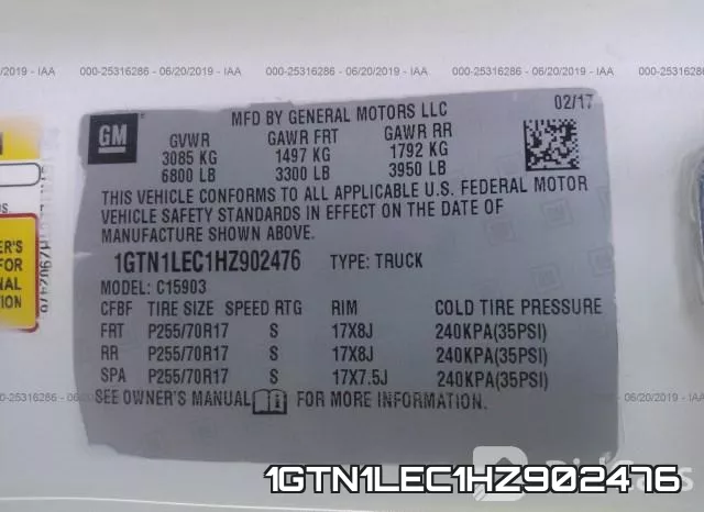 1GTN1LEC1HZ902476 фото 9