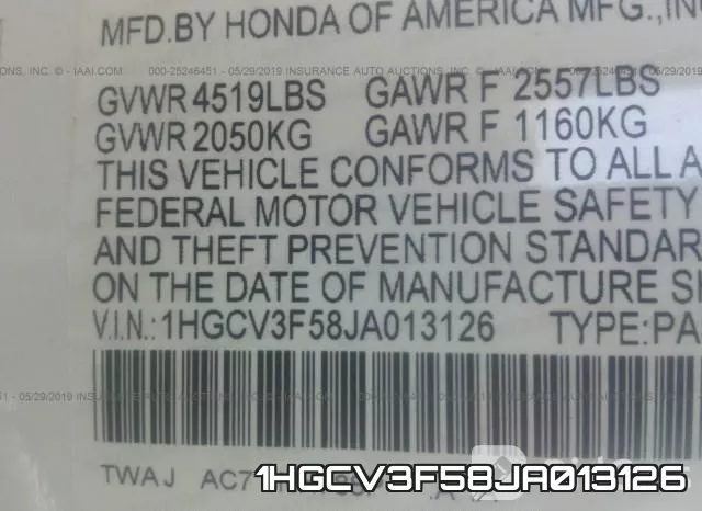 1HGCV3F58JA013126 фото 10
