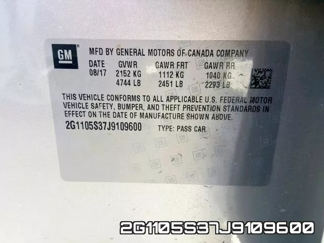 2G1105S37J9109600 фото 2