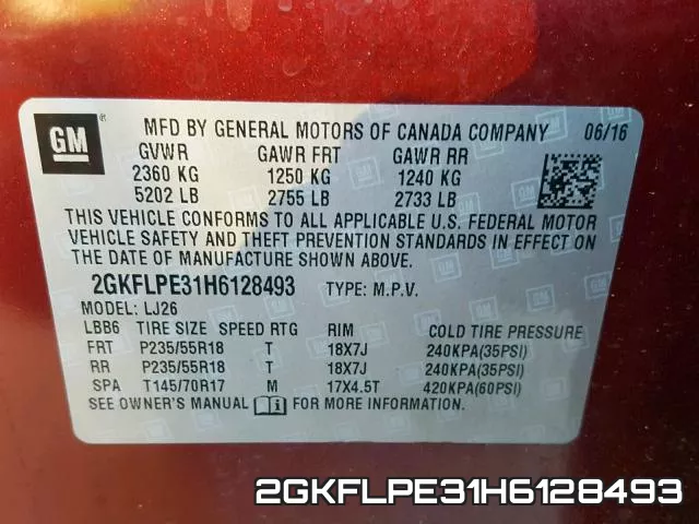 2GKFLPE31H6128493 фото 2