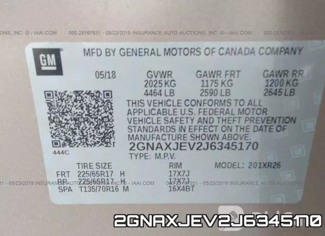 2GNAXJEV2J6345170 фото 10