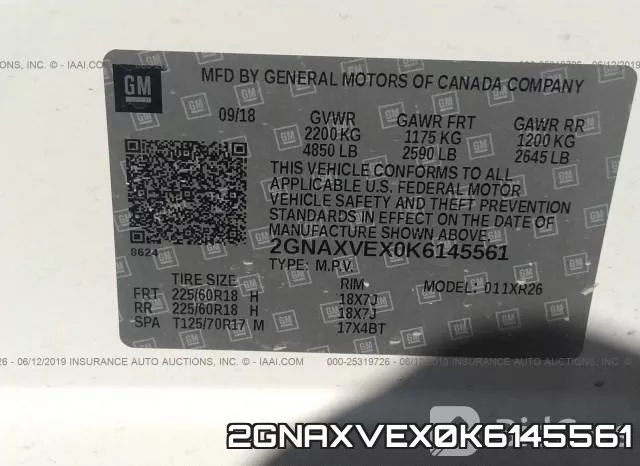 2GNAXVEX0K6145561 фото 10