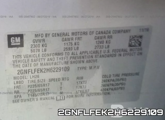 2GNFLFEK2H6229109 фото 10
