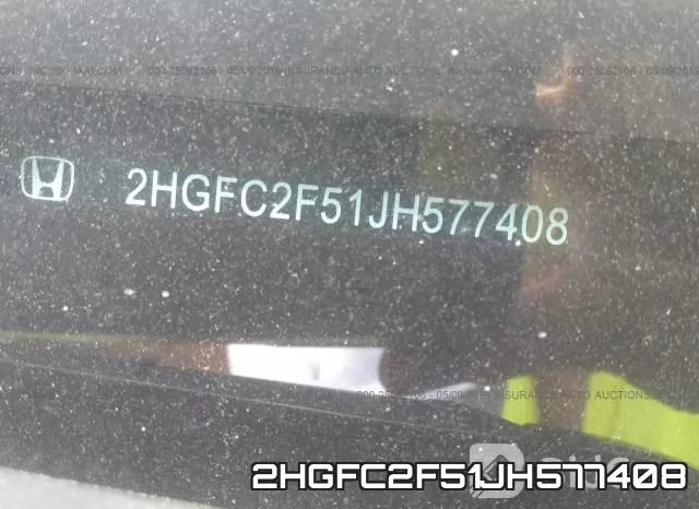 2HGFC2F51JH577408 фото 10