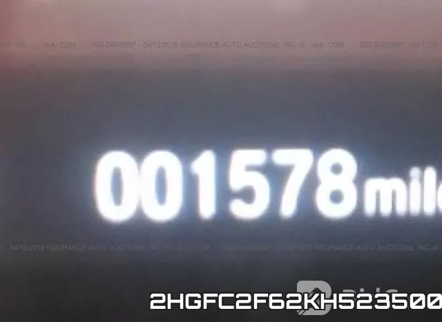 2HGFC2F62KH523500 фото 8