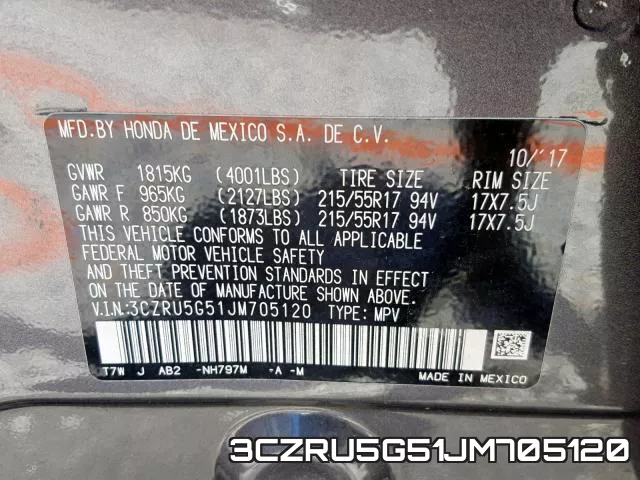 3CZRU5G51JM705120 фото 2