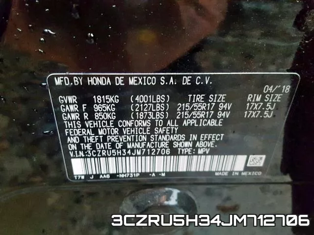 3CZRU5H34JM712706 фото 2