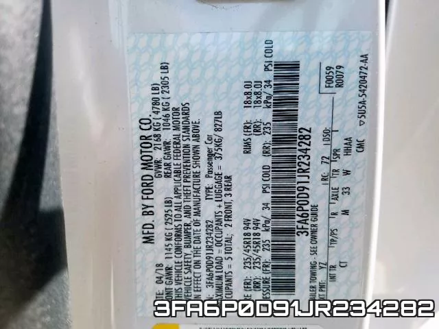 3FA6P0D91JR234282 фото 2