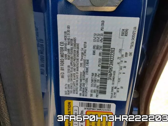3FA6P0H73HR222203 фото 2