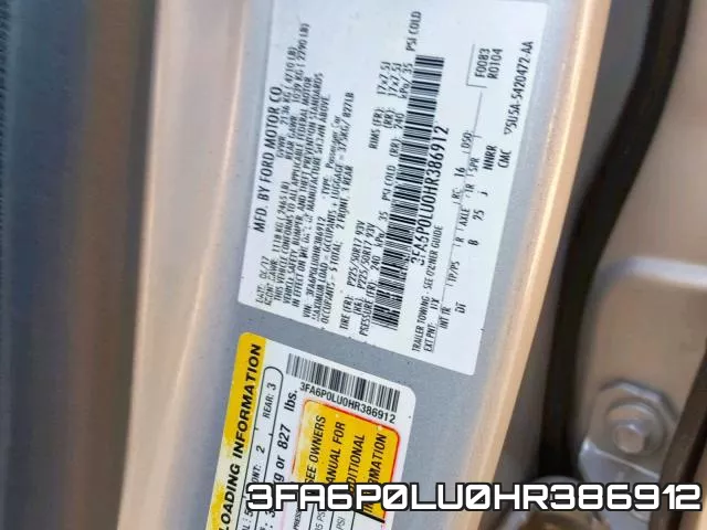 3FA6P0LU0HR386912 фото 2