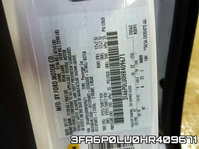 3FA6P0LU0HR409671 фото 2