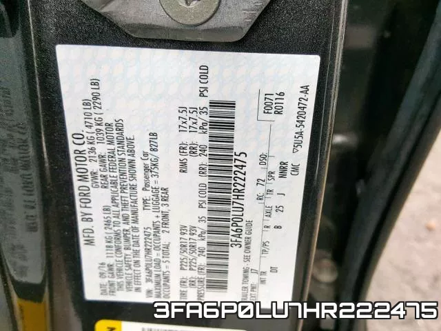 3FA6P0LU7HR222475 фото 2