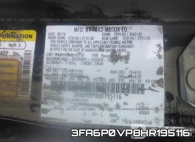 3FA6P0VP8HR195116 фото 10