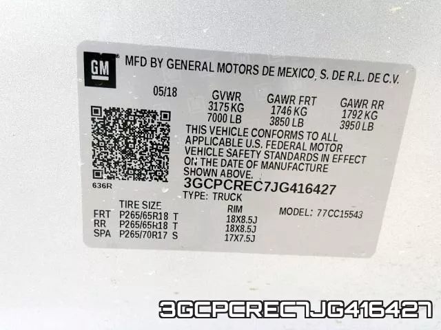 3GCPCREC7JG416427 фото 2