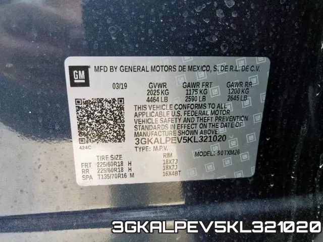 3GKALPEV5KL321020 фото 2