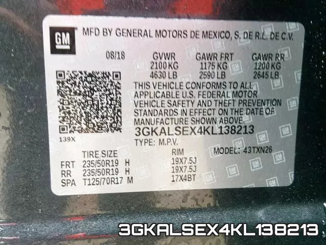 3GKALSEX4KL138213 фото 2