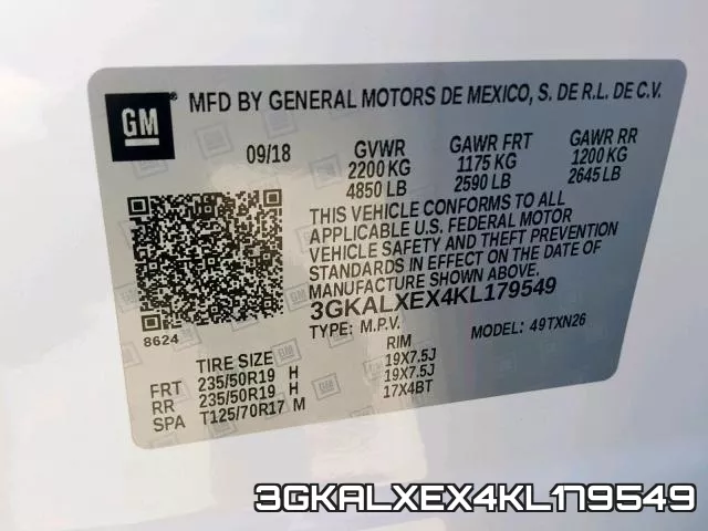 3GKALXEX4KL179549 фото 2