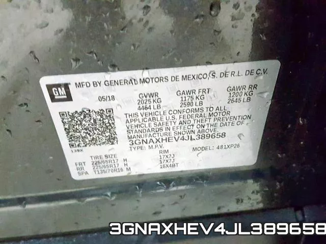 3GNAXHEV4JL389658 фото 2