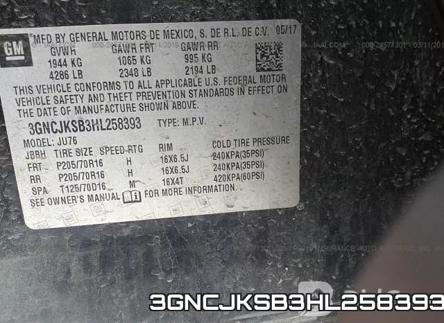 3GNCJKSB3HL258393 фото 10
