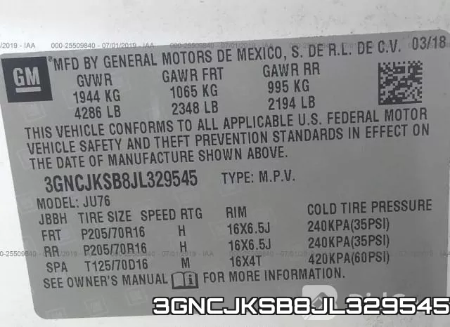 3GNCJKSB8JL329545 фото 10