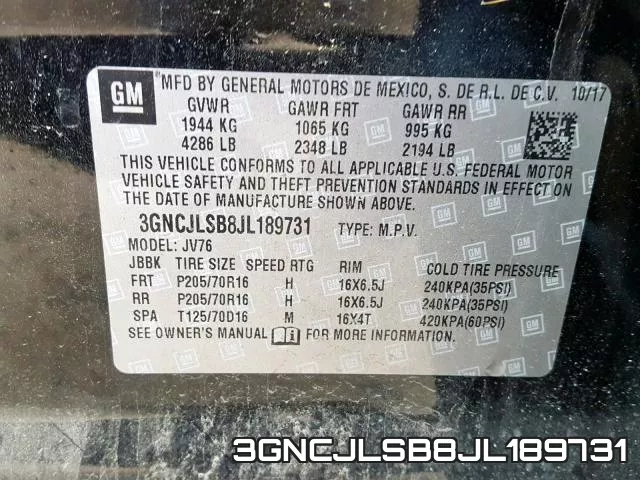 3GNCJLSB8JL189731 фото 2