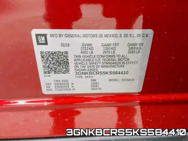 3GNKBCRS5KS584410 фото 2