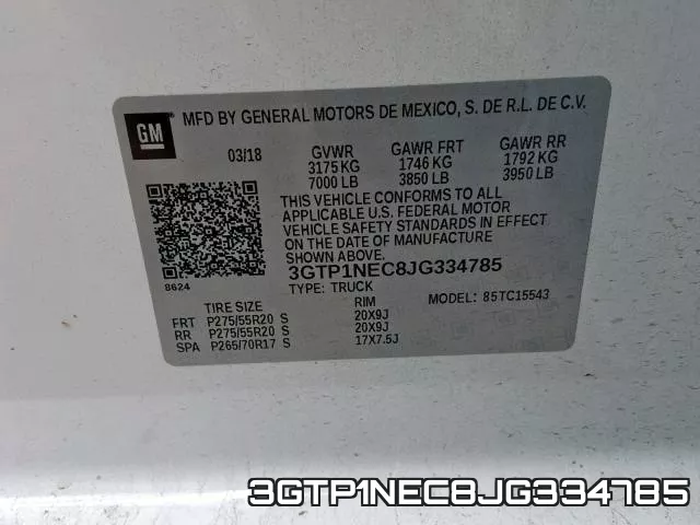 3GTP1NEC8JG334785 фото 2