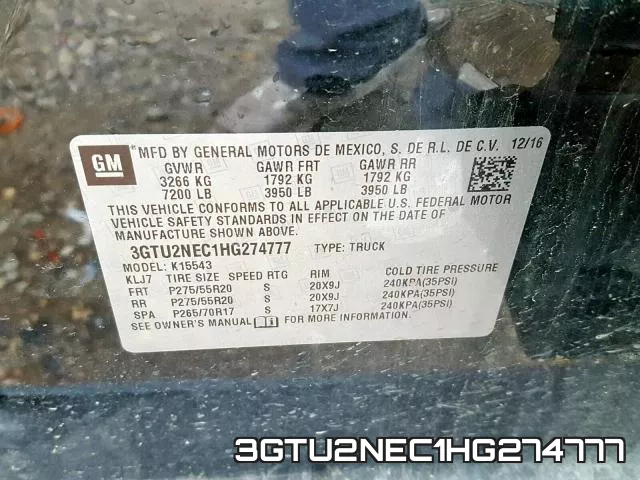 3GTU2NEC1HG274777 фото 2