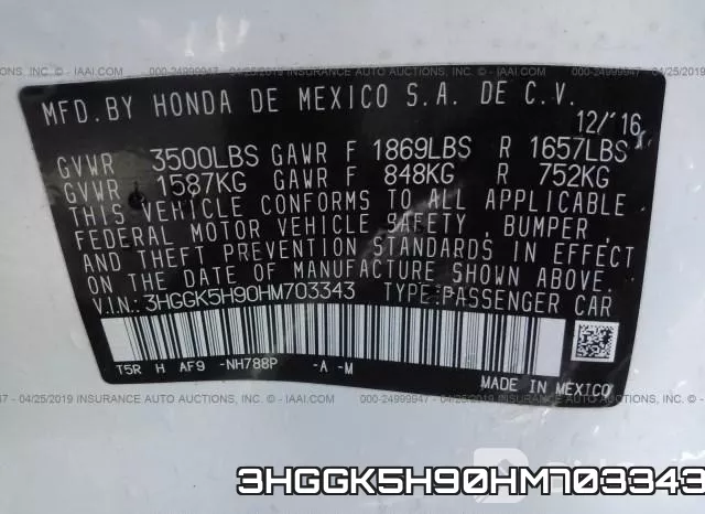 3HGGK5H90HM703343 фото 10