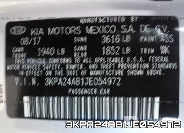 3KPA24AB1JE054972 фото 10