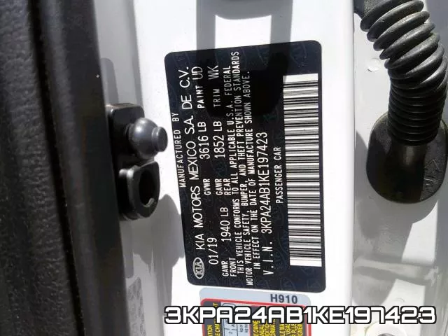3KPA24AB1KE197423 фото 2
