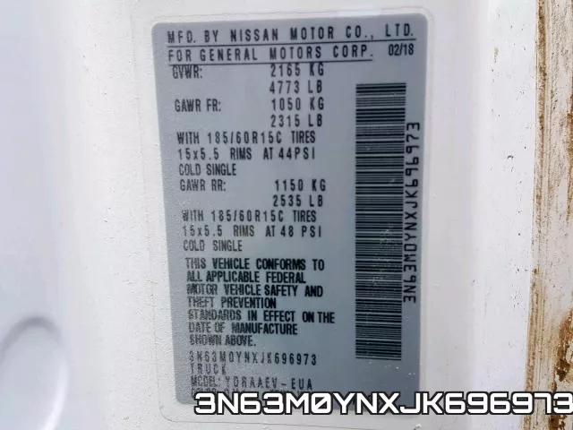 3N63M0YNXJK696973 фото 2