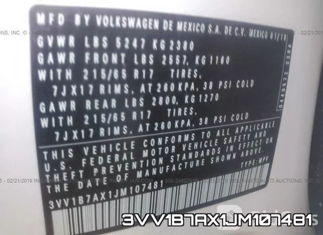 3VV1B7AX1JM107481 фото 10