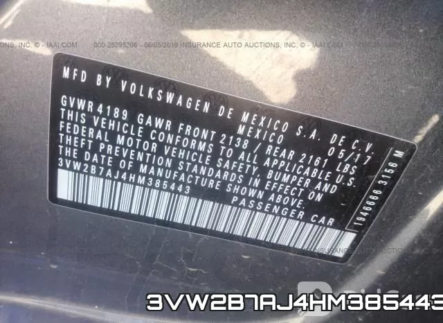 3VW2B7AJ4HM385443 фото 10