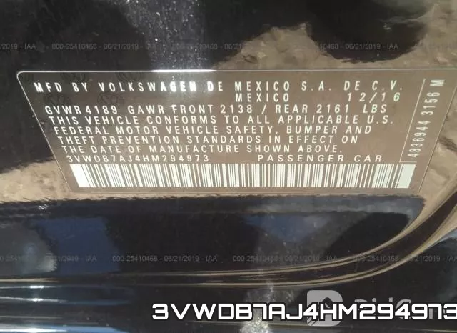 3VWDB7AJ4HM294973 фото 10