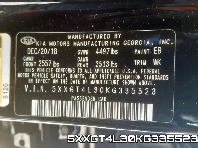 5XXGT4L30KG335523 фото 2