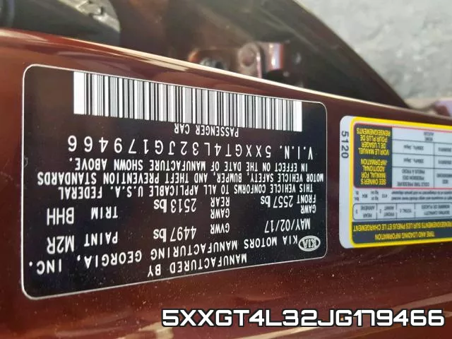 5XXGT4L32JG179466 фото 2
