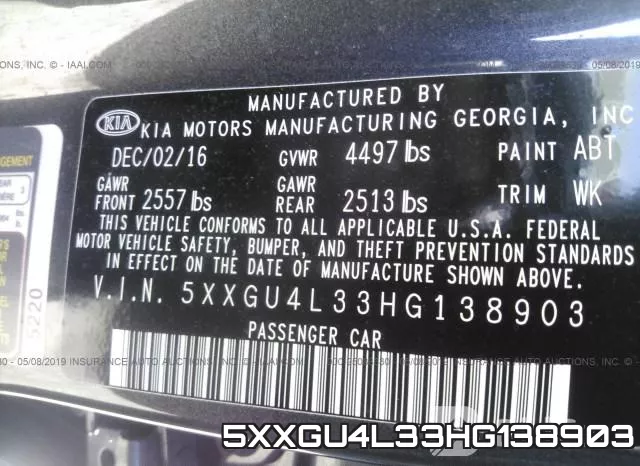 5XXGU4L33HG138903 фото 10